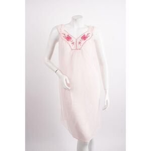 1970s Aristocraft Night Gown Embroidered Babydoll